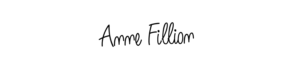 How to make Anne Fillion name signature. Use Angelique-Rose-font-FFP style for creating short signs online. This is the latest handwritten sign. Anne Fillion signature style 5 images and pictures png