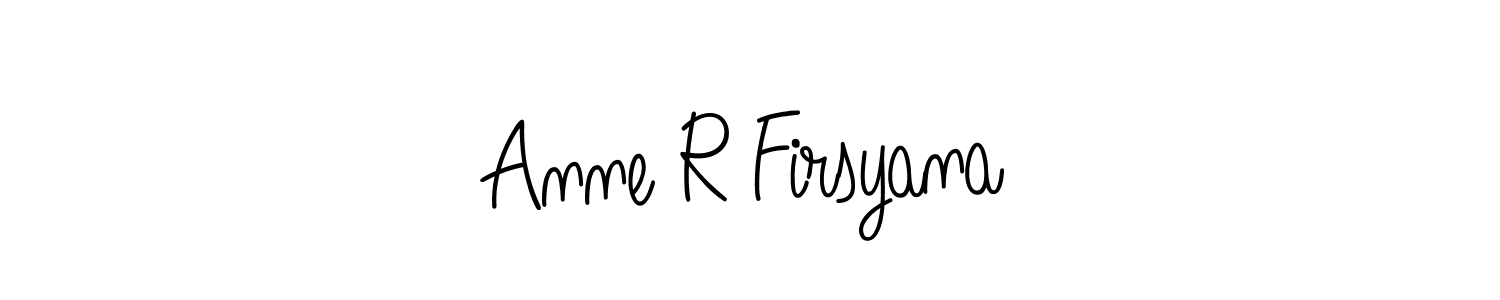 Use a signature maker to create a handwritten signature online. With this signature software, you can design (Angelique-Rose-font-FFP) your own signature for name Anne R Firsyana. Anne R Firsyana signature style 5 images and pictures png