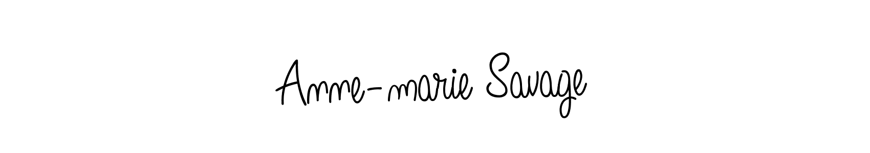 Anne-marie Savage stylish signature style. Best Handwritten Sign (Angelique-Rose-font-FFP) for my name. Handwritten Signature Collection Ideas for my name Anne-marie Savage. Anne-marie Savage signature style 5 images and pictures png