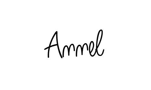 Make a beautiful signature design for name Annel. With this signature (Angelique-Rose-font-FFP) style, you can create a handwritten signature for free. Annel signature style 5 images and pictures png