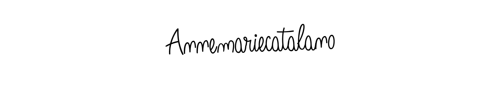 Make a beautiful signature design for name Annemariecatalano. With this signature (Angelique-Rose-font-FFP) style, you can create a handwritten signature for free. Annemariecatalano signature style 5 images and pictures png