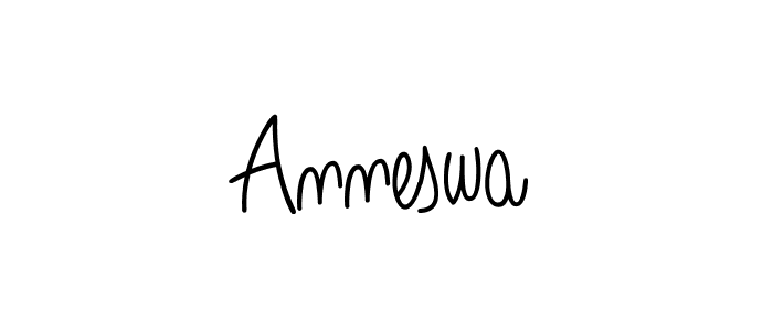 How to make Anneswa name signature. Use Angelique-Rose-font-FFP style for creating short signs online. This is the latest handwritten sign. Anneswa signature style 5 images and pictures png