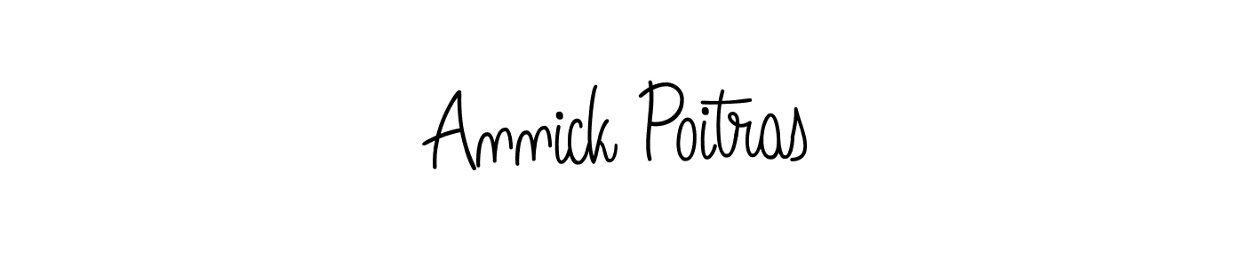 Make a beautiful signature design for name Annick Poitras. With this signature (Angelique-Rose-font-FFP) style, you can create a handwritten signature for free. Annick Poitras signature style 5 images and pictures png