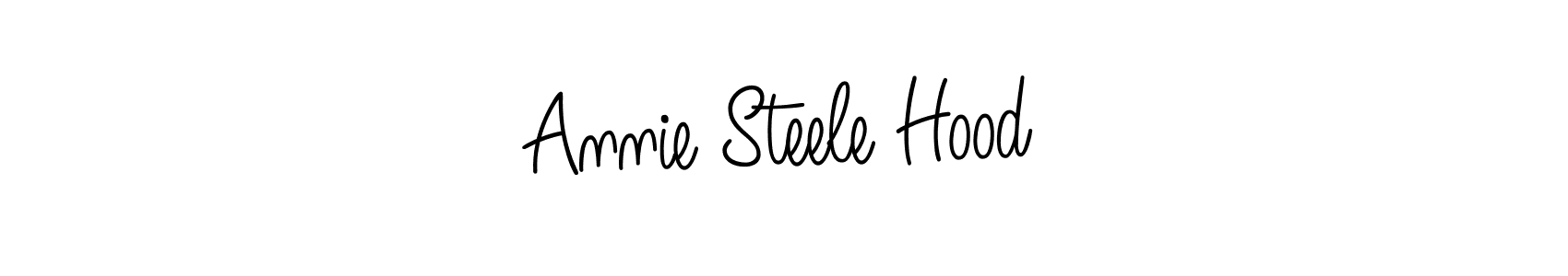 You should practise on your own different ways (Angelique-Rose-font-FFP) to write your name (Annie Steele Hood) in signature. don't let someone else do it for you. Annie Steele Hood signature style 5 images and pictures png