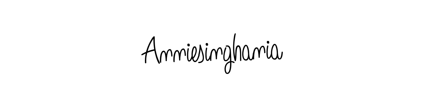 How to make Anniesinghania name signature. Use Angelique-Rose-font-FFP style for creating short signs online. This is the latest handwritten sign. Anniesinghania signature style 5 images and pictures png