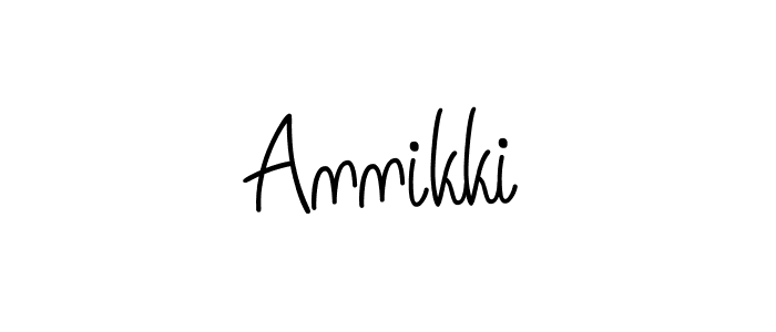 The best way (Angelique-Rose-font-FFP) to make a short signature is to pick only two or three words in your name. The name Annikki include a total of six letters. For converting this name. Annikki signature style 5 images and pictures png