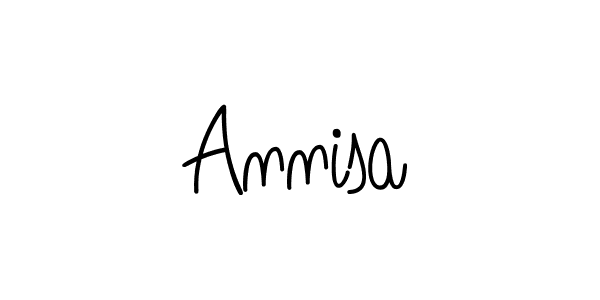 Make a beautiful signature design for name Annisa. With this signature (Angelique-Rose-font-FFP) style, you can create a handwritten signature for free. Annisa signature style 5 images and pictures png