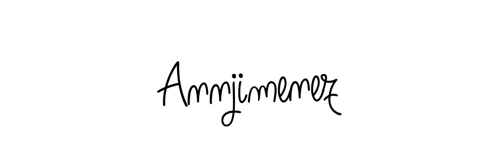 The best way (Angelique-Rose-font-FFP) to make a short signature is to pick only two or three words in your name. The name Annjimenez include a total of six letters. For converting this name. Annjimenez signature style 5 images and pictures png