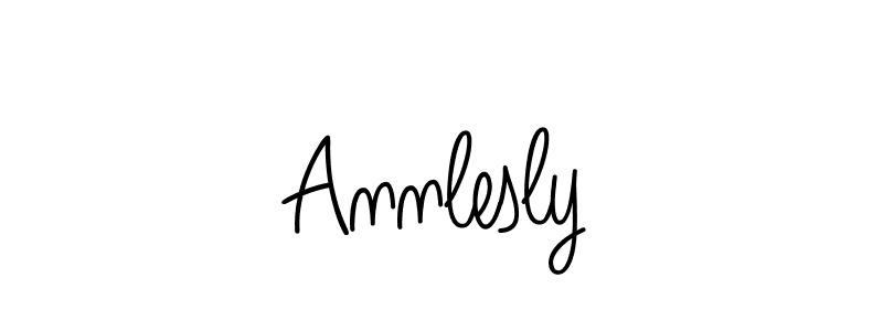 Make a beautiful signature design for name Annlesly. With this signature (Angelique-Rose-font-FFP) style, you can create a handwritten signature for free. Annlesly signature style 5 images and pictures png