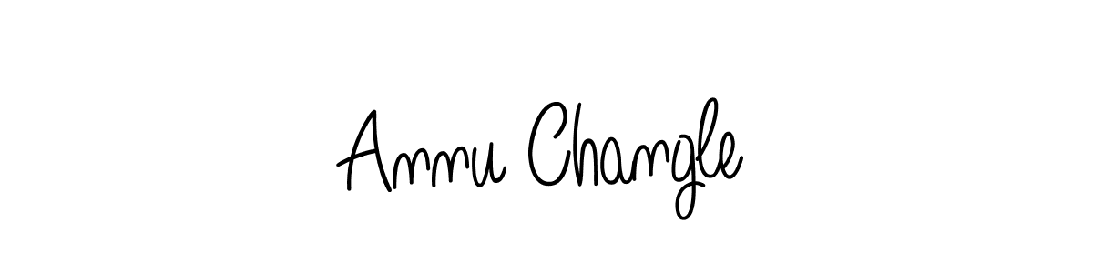 Design your own signature with our free online signature maker. With this signature software, you can create a handwritten (Angelique-Rose-font-FFP) signature for name Annu Changle. Annu Changle signature style 5 images and pictures png