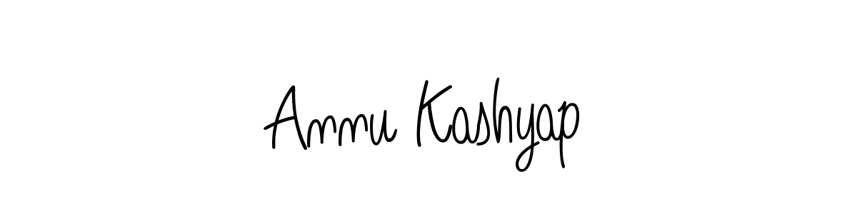 The best way (Angelique-Rose-font-FFP) to make a short signature is to pick only two or three words in your name. The name Annu Kashyap include a total of six letters. For converting this name. Annu Kashyap signature style 5 images and pictures png