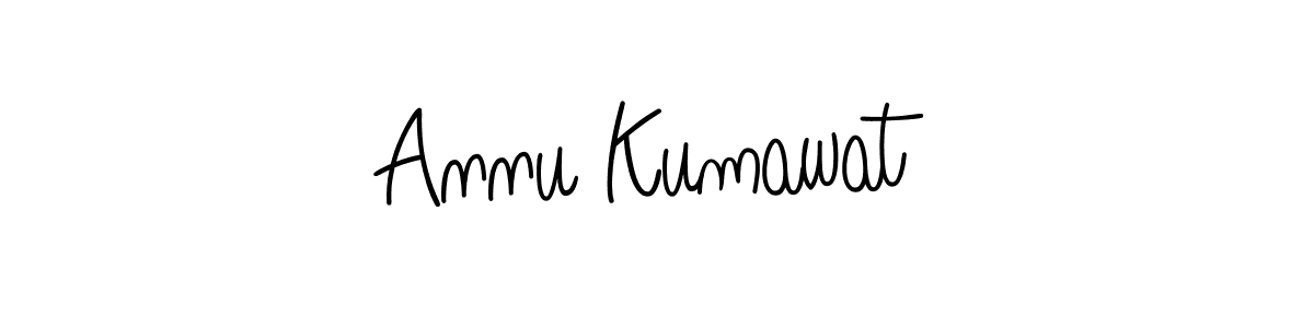 How to make Annu Kumawat name signature. Use Angelique-Rose-font-FFP style for creating short signs online. This is the latest handwritten sign. Annu Kumawat signature style 5 images and pictures png