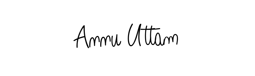 You can use this online signature creator to create a handwritten signature for the name Annu Uttam. This is the best online autograph maker. Annu Uttam signature style 5 images and pictures png