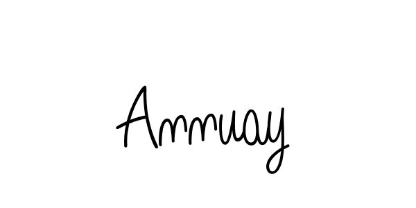 How to make Annuay name signature. Use Angelique-Rose-font-FFP style for creating short signs online. This is the latest handwritten sign. Annuay signature style 5 images and pictures png