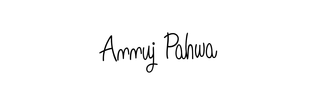 How to make Annuj Pahwa name signature. Use Angelique-Rose-font-FFP style for creating short signs online. This is the latest handwritten sign. Annuj Pahwa signature style 5 images and pictures png