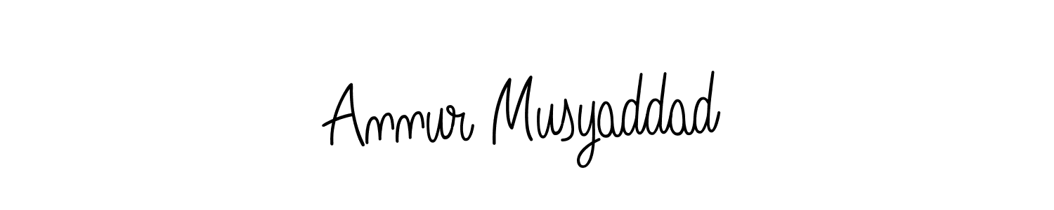 The best way (Angelique-Rose-font-FFP) to make a short signature is to pick only two or three words in your name. The name Annur Musyaddad include a total of six letters. For converting this name. Annur Musyaddad signature style 5 images and pictures png