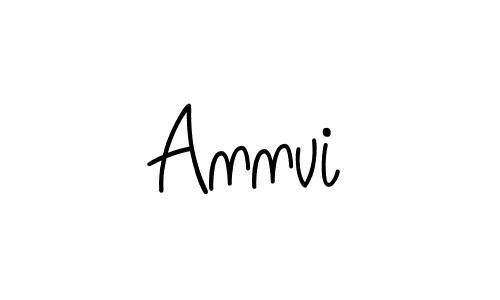 Make a beautiful signature design for name Annvi. With this signature (Angelique-Rose-font-FFP) style, you can create a handwritten signature for free. Annvi signature style 5 images and pictures png