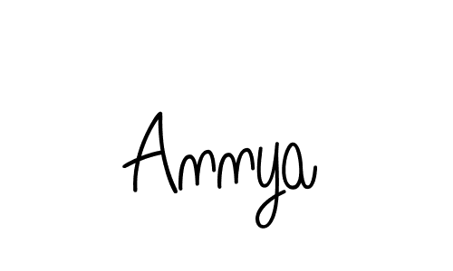 Make a beautiful signature design for name Annya. With this signature (Angelique-Rose-font-FFP) style, you can create a handwritten signature for free. Annya signature style 5 images and pictures png