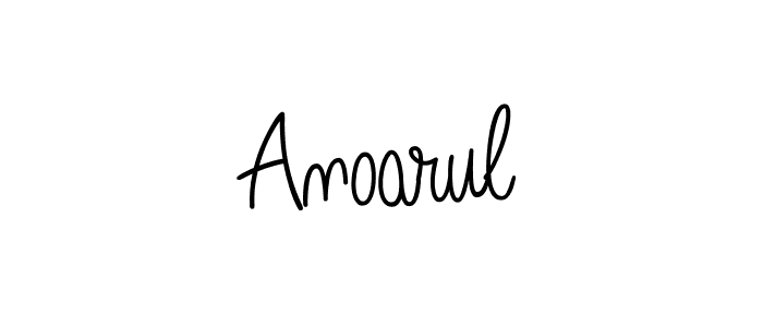 How to make Anoarul name signature. Use Angelique-Rose-font-FFP style for creating short signs online. This is the latest handwritten sign. Anoarul signature style 5 images and pictures png