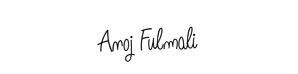 You should practise on your own different ways (Angelique-Rose-font-FFP) to write your name (Anoj Fulmali) in signature. don't let someone else do it for you. Anoj Fulmali signature style 5 images and pictures png