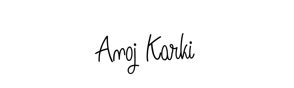 Also we have Anoj Karki name is the best signature style. Create professional handwritten signature collection using Angelique-Rose-font-FFP autograph style. Anoj Karki signature style 5 images and pictures png