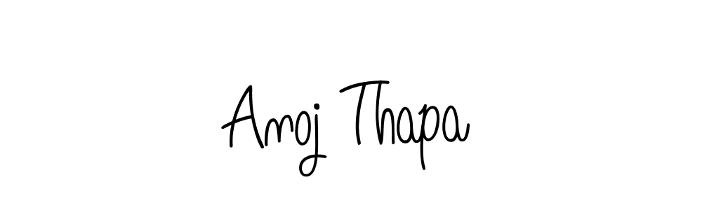 Make a short Anoj Thapa signature style. Manage your documents anywhere anytime using Angelique-Rose-font-FFP. Create and add eSignatures, submit forms, share and send files easily. Anoj Thapa signature style 5 images and pictures png