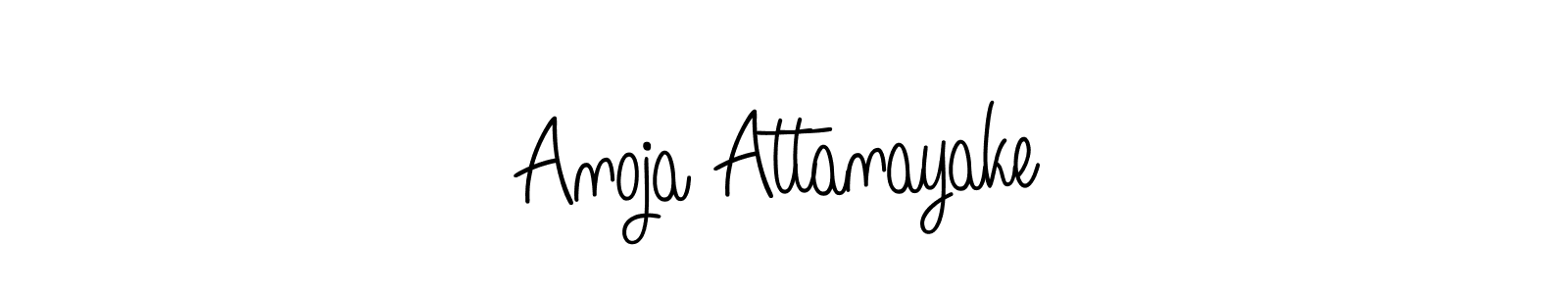 Use a signature maker to create a handwritten signature online. With this signature software, you can design (Angelique-Rose-font-FFP) your own signature for name Anoja Attanayake. Anoja Attanayake signature style 5 images and pictures png