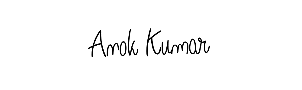 How to make Anok Kumar name signature. Use Angelique-Rose-font-FFP style for creating short signs online. This is the latest handwritten sign. Anok Kumar signature style 5 images and pictures png