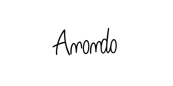 Design your own signature with our free online signature maker. With this signature software, you can create a handwritten (Angelique-Rose-font-FFP) signature for name Anondo. Anondo signature style 5 images and pictures png