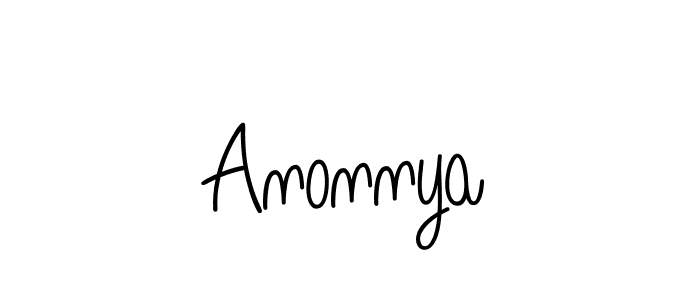 How to make Anonnya name signature. Use Angelique-Rose-font-FFP style for creating short signs online. This is the latest handwritten sign. Anonnya signature style 5 images and pictures png