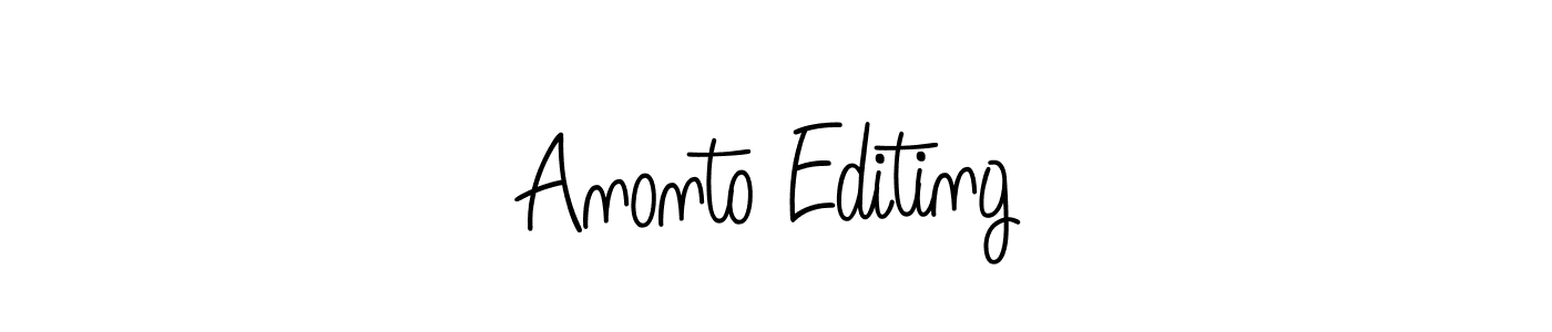 Once you've used our free online signature maker to create your best signature Angelique-Rose-font-FFP style, it's time to enjoy all of the benefits that Anonto Editing name signing documents. Anonto Editing signature style 5 images and pictures png