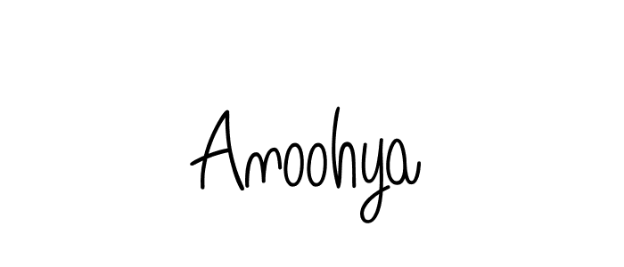 Design your own signature with our free online signature maker. With this signature software, you can create a handwritten (Angelique-Rose-font-FFP) signature for name Anoohya. Anoohya signature style 5 images and pictures png