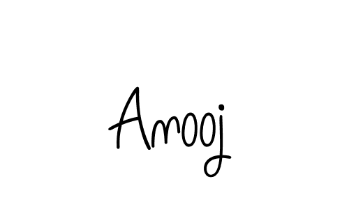 Design your own signature with our free online signature maker. With this signature software, you can create a handwritten (Angelique-Rose-font-FFP) signature for name Anooj. Anooj signature style 5 images and pictures png