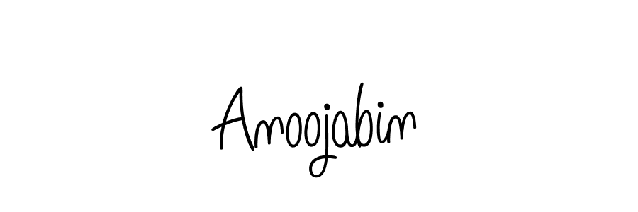 Anoojabin stylish signature style. Best Handwritten Sign (Angelique-Rose-font-FFP) for my name. Handwritten Signature Collection Ideas for my name Anoojabin. Anoojabin signature style 5 images and pictures png