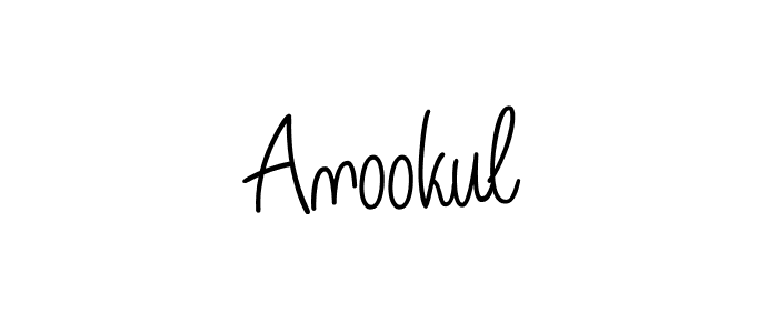 How to make Anookul signature? Angelique-Rose-font-FFP is a professional autograph style. Create handwritten signature for Anookul name. Anookul signature style 5 images and pictures png