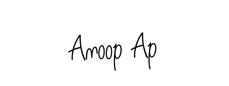 How to make Anoop Ap name signature. Use Angelique-Rose-font-FFP style for creating short signs online. This is the latest handwritten sign. Anoop Ap signature style 5 images and pictures png