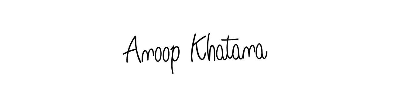 Make a beautiful signature design for name Anoop Khatana. With this signature (Angelique-Rose-font-FFP) style, you can create a handwritten signature for free. Anoop Khatana signature style 5 images and pictures png