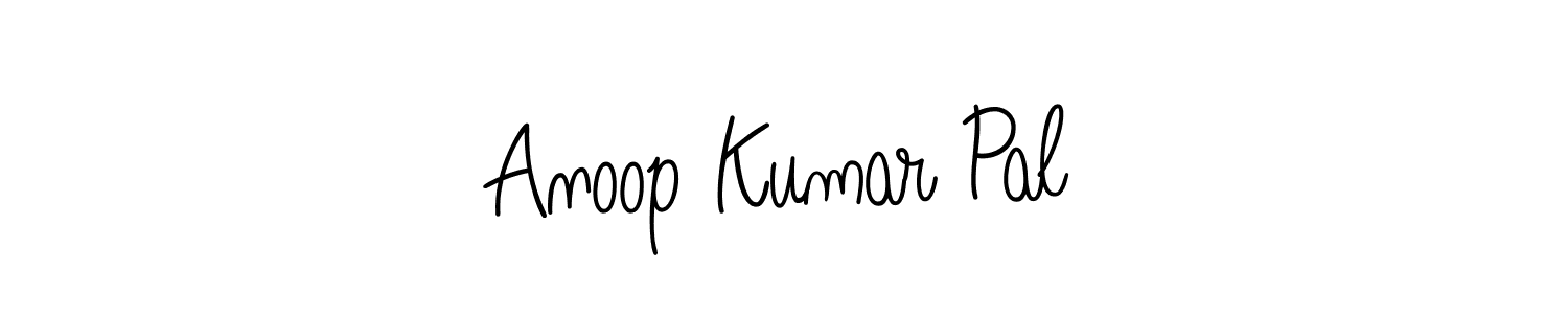 Design your own signature with our free online signature maker. With this signature software, you can create a handwritten (Angelique-Rose-font-FFP) signature for name Anoop Kumar Pal. Anoop Kumar Pal signature style 5 images and pictures png