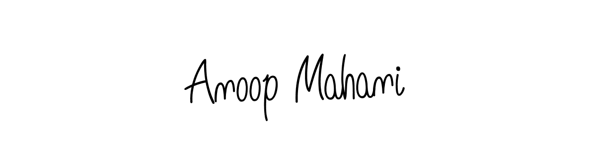 How to make Anoop Mahani name signature. Use Angelique-Rose-font-FFP style for creating short signs online. This is the latest handwritten sign. Anoop Mahani signature style 5 images and pictures png