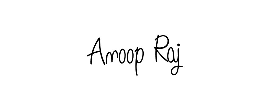 Use a signature maker to create a handwritten signature online. With this signature software, you can design (Angelique-Rose-font-FFP) your own signature for name Anoop Raj. Anoop Raj signature style 5 images and pictures png