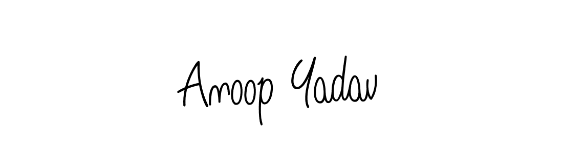 How to make Anoop Yadav name signature. Use Angelique-Rose-font-FFP style for creating short signs online. This is the latest handwritten sign. Anoop Yadav signature style 5 images and pictures png