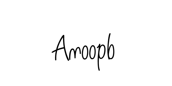 Design your own signature with our free online signature maker. With this signature software, you can create a handwritten (Angelique-Rose-font-FFP) signature for name Anoopb. Anoopb signature style 5 images and pictures png