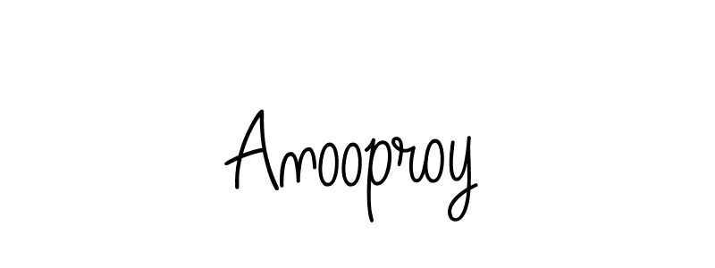 How to make Anooproy name signature. Use Angelique-Rose-font-FFP style for creating short signs online. This is the latest handwritten sign. Anooproy signature style 5 images and pictures png