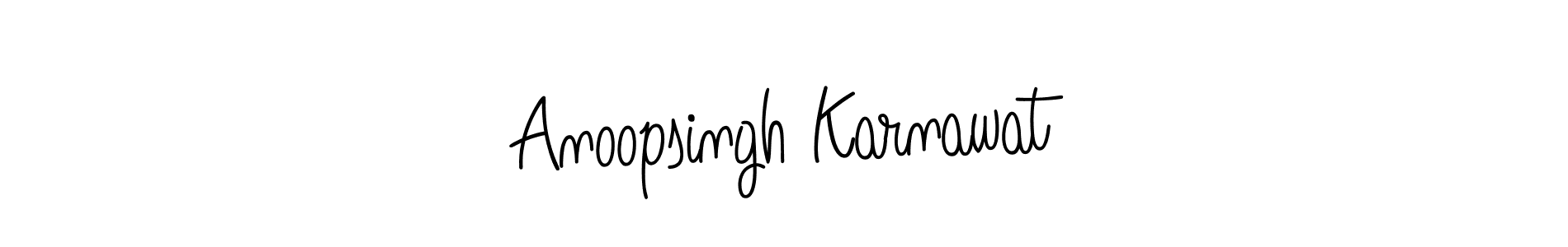 Use a signature maker to create a handwritten signature online. With this signature software, you can design (Angelique-Rose-font-FFP) your own signature for name Anoopsingh Karnawat. Anoopsingh Karnawat signature style 5 images and pictures png