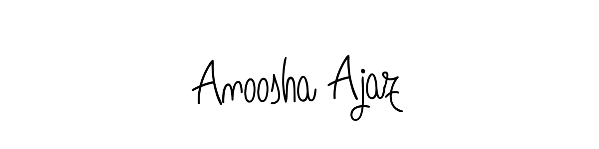 Anoosha Ajaz stylish signature style. Best Handwritten Sign (Angelique-Rose-font-FFP) for my name. Handwritten Signature Collection Ideas for my name Anoosha Ajaz. Anoosha Ajaz signature style 5 images and pictures png