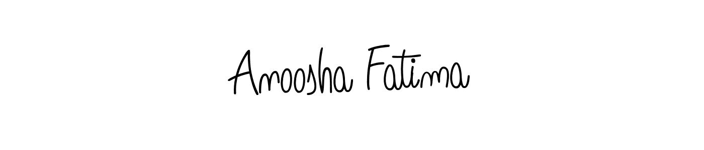 How to make Anoosha Fatima signature? Angelique-Rose-font-FFP is a professional autograph style. Create handwritten signature for Anoosha Fatima name. Anoosha Fatima signature style 5 images and pictures png