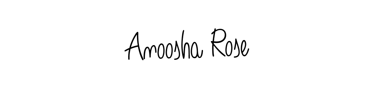 Once you've used our free online signature maker to create your best signature Angelique-Rose-font-FFP style, it's time to enjoy all of the benefits that Anoosha Rose name signing documents. Anoosha Rose signature style 5 images and pictures png