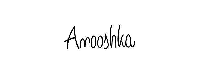 How to make Anooshka name signature. Use Angelique-Rose-font-FFP style for creating short signs online. This is the latest handwritten sign. Anooshka signature style 5 images and pictures png