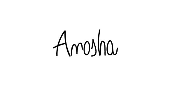 Anosha stylish signature style. Best Handwritten Sign (Angelique-Rose-font-FFP) for my name. Handwritten Signature Collection Ideas for my name Anosha. Anosha signature style 5 images and pictures png