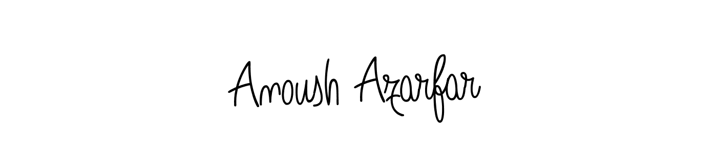 How to make Anoush Azarfar name signature. Use Angelique-Rose-font-FFP style for creating short signs online. This is the latest handwritten sign. Anoush Azarfar signature style 5 images and pictures png